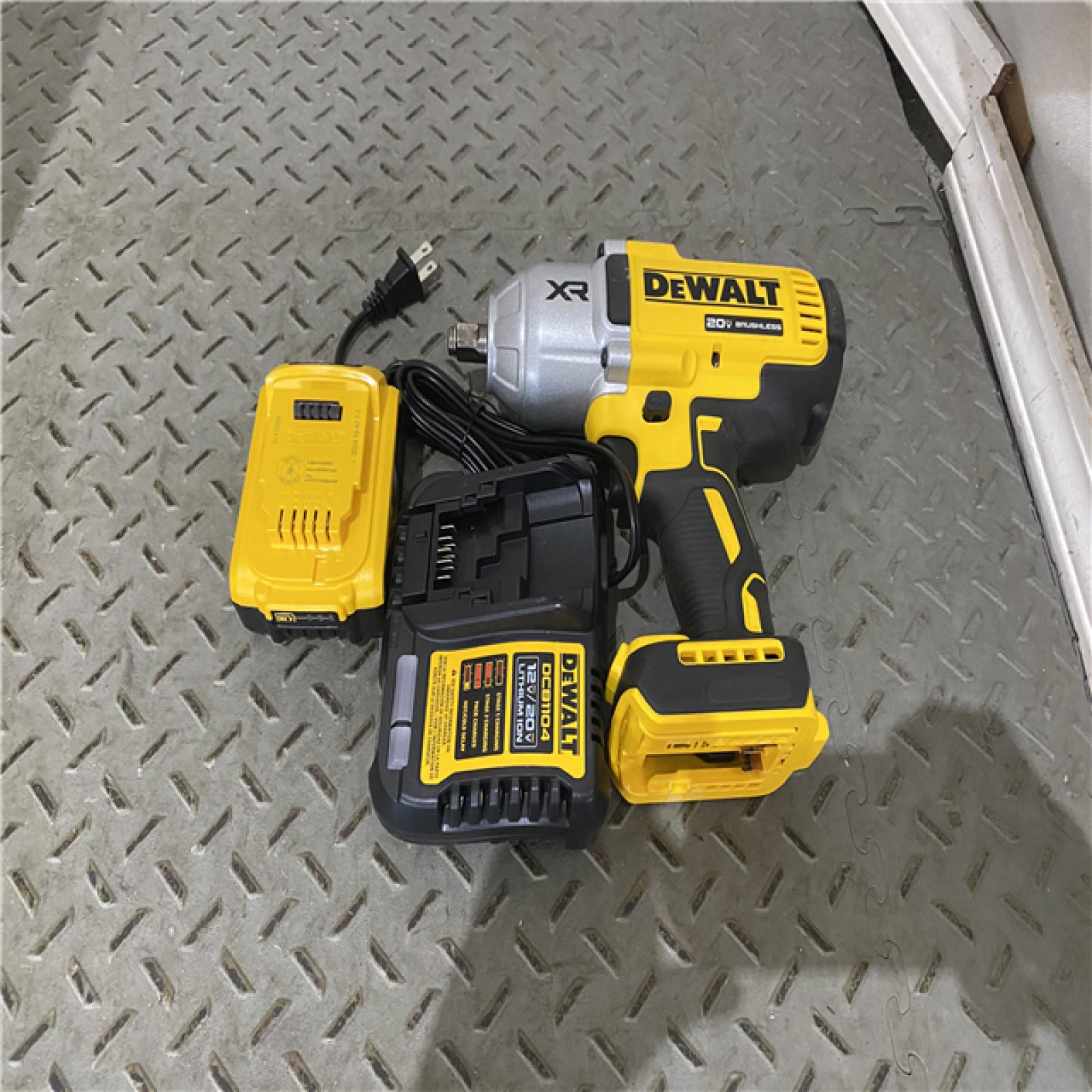 Houston location AS-IS DEWALT 20V MAX* XR 1/2  High Torque Impact Wrench with Hog Ring Anvil