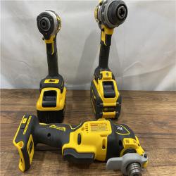 AS IS DEWALT 20-Volt Lithium-Ion Cordless 3-Tool Combo Kit with FLEXVOLT 9 Ah and 20V 6 Ah Batteries and Charger