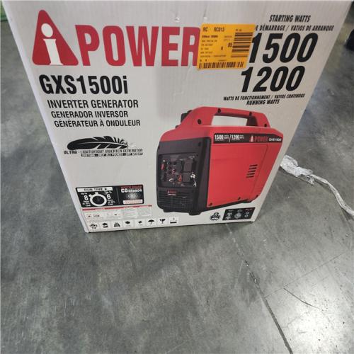 California AS-IS 1500-Watt Recoil Start Gasoline Powered Ultra-Light Inverter Generator with 60cc OHV Engine and CO Sensor Shutdown