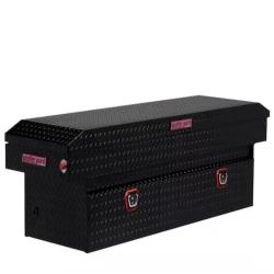 DALLAS LOCATION NEW! - Weather Guard Saddle Truck Tool Box Aluminum Full Standard Gloss Black