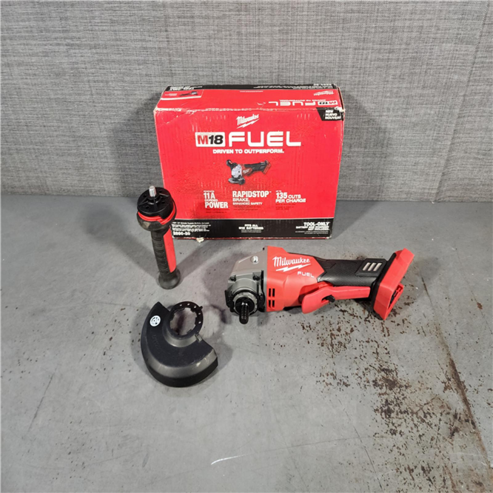 HOUSTON LOCATION - AS-IS Milwaukee 2880-20 M18 FUEL 18-Volt Lithium-Ion Brushless Cordless 4-1/2 in./5 in. Grinder W/Paddle Switch (Tool-Only)