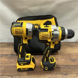 AS IS DEWALT 20V MAX Cordless Brushless Hammer Drill/Driver 2 Tool Combo Kit with FLEXVOLT ADVANTAGE