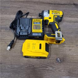 AS-IS DEWALT 20V MAX XR Cordless Brushless 3-Speed 1/4 in. Impact Driver KIT