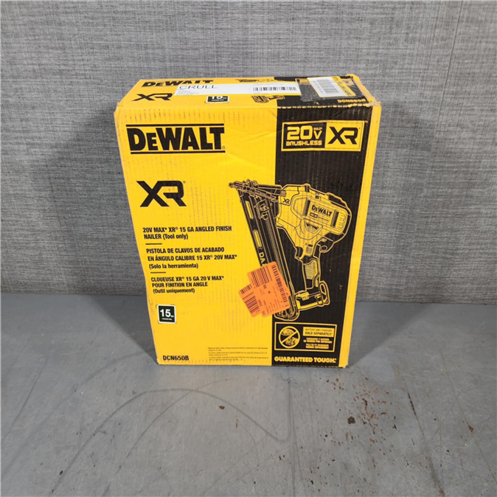 HOUSTON LOCATION - AS-IS DEWALT Cordless 20V MAX XR Angled Finish Nailer (Tool Only)