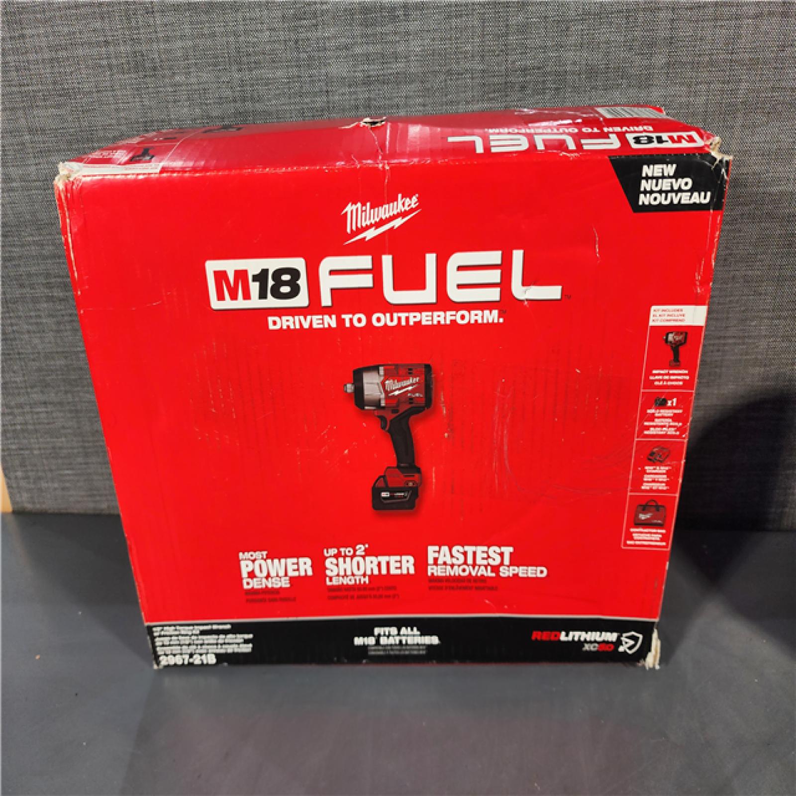 HOUSTON LOCATION - AS-IS Milwaukee M18 1/2 in. Cordless Brushless High Torque Impact Wrench Kit (Battery & Charger)