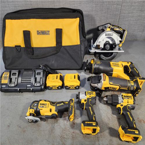 HOUSTON LOCATION - AS-IS (APPEARS LIKE NEW) DEWALT 20V 6-TOOL COMBO KIT