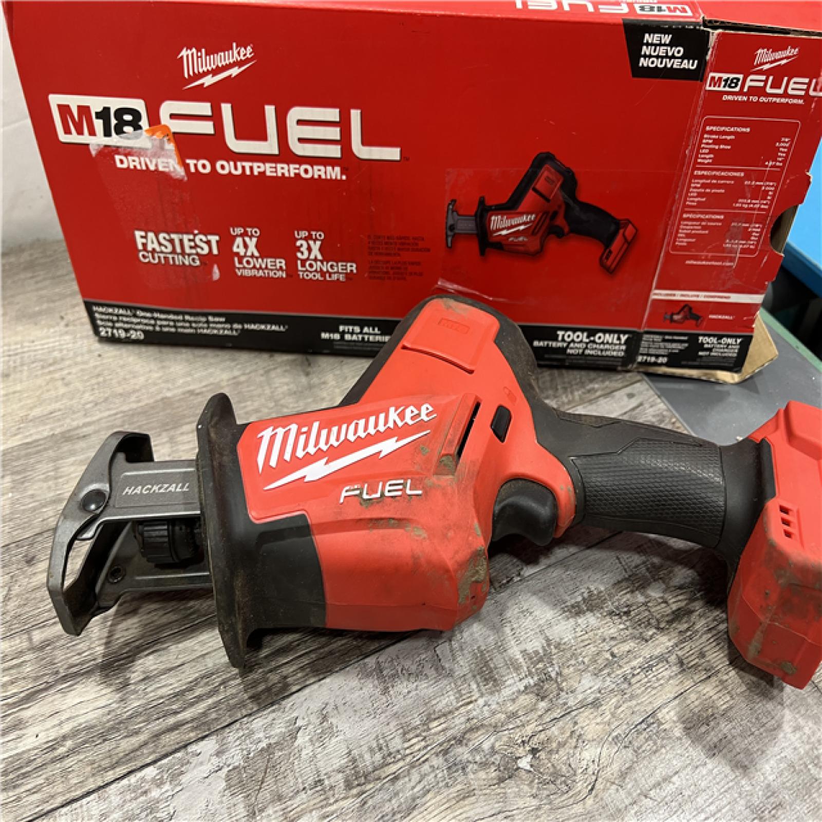 AS-IS MILWAUKEE M18 FUEL 18V Lithium-Ion Brushless Cordless HACKZALL Reciprocating Saw (Tool-Only)