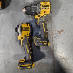 HOUSTON LOCATION - AS-IS DEWALT 20V MAX XR Hammer Drill and ATOMIC Impact Driver 2 Tool Cordless Combo Kit with (2) 4.0Ah Batteries, Charger, and Bag