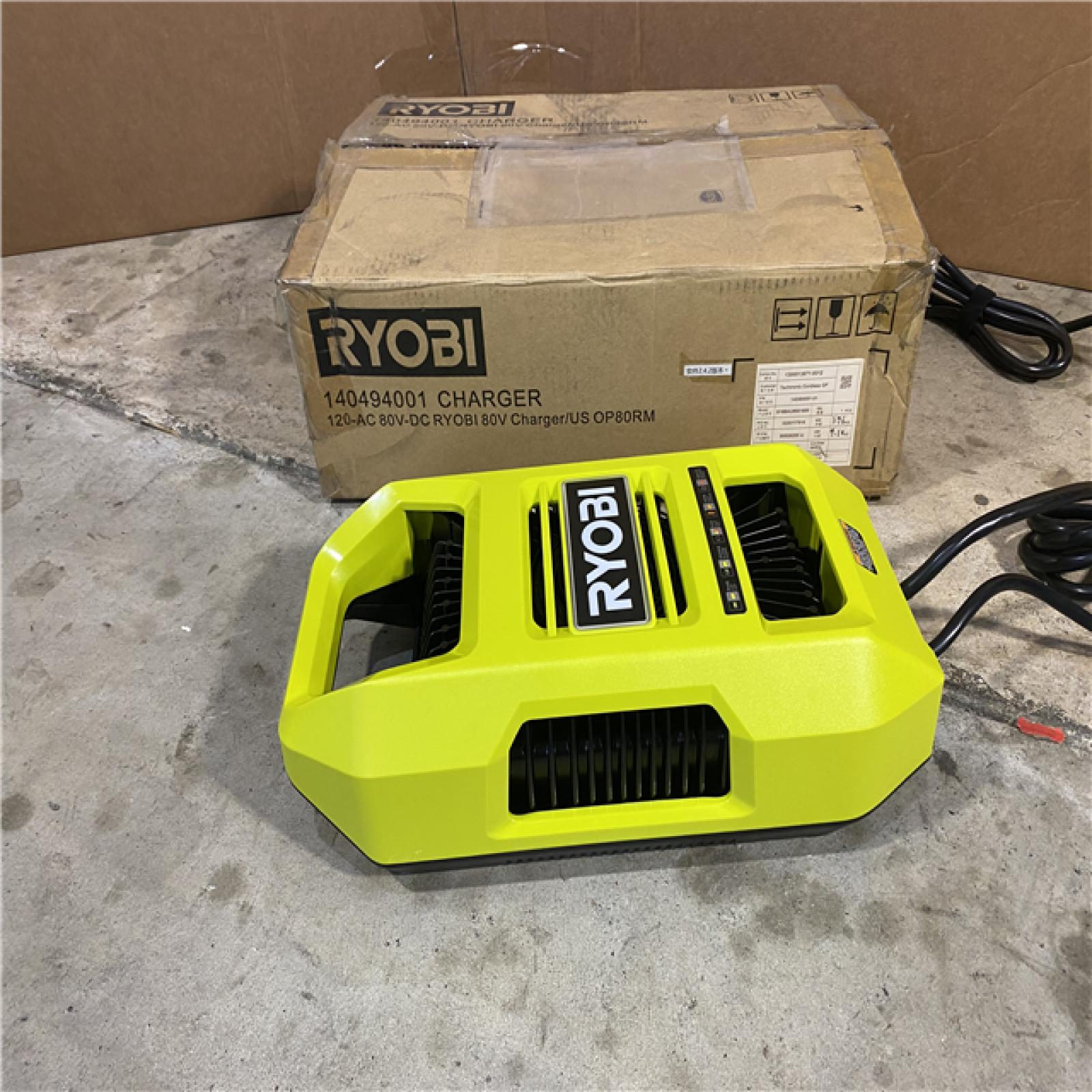 HOUSTON LOCATION - AS-IS 120-AC 80V-DC RYOBI 80V CHARGER