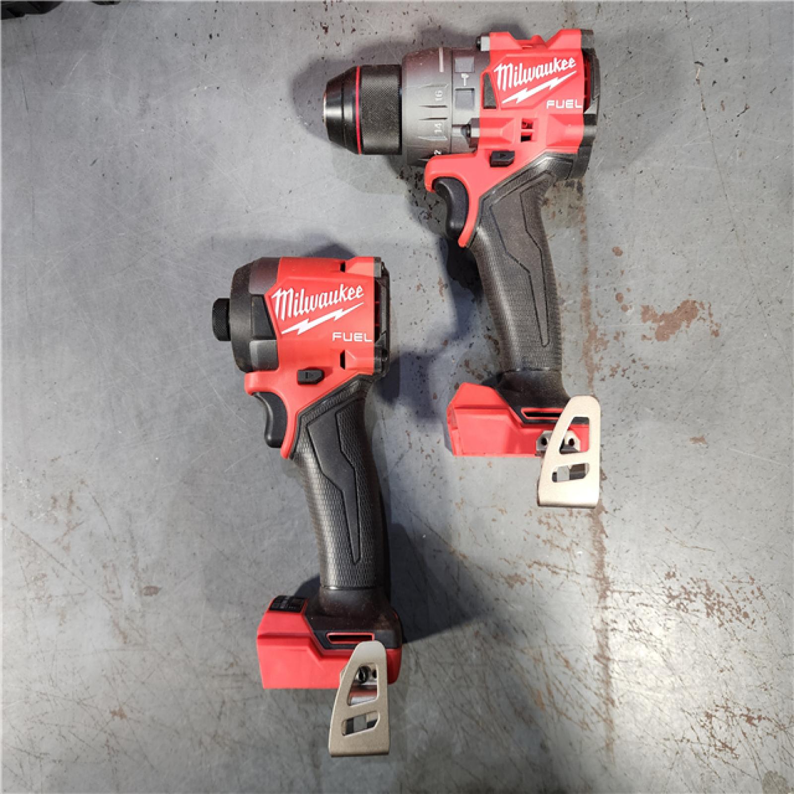 HOUSTON LOCATION - AS-IS Milwaukee M18 FUEL 18V Lithium-Ion Brushless Cordless Hammer Drill and Impact Driver Combo Kit (2-Tool) with 2 Batteries