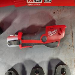 HOUSTON LOCATION - AS-IS (APPEARS LIKE NEW) Milwaukee M12 Force Logic Press Tool 1/2 in. to 1 in. Kit