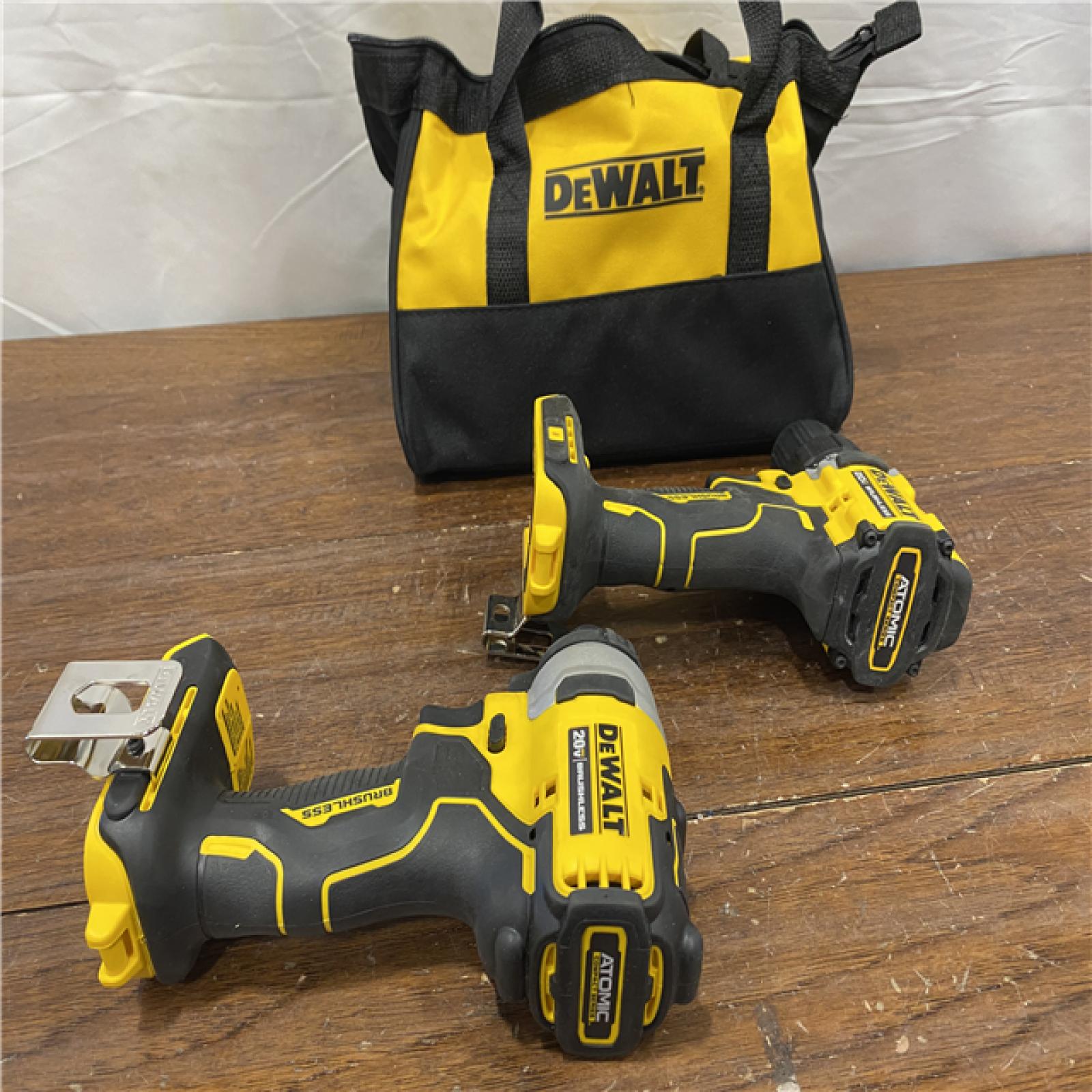 AS-ISDEWALT ATOMIC 20-Volt MAX Lithium-Ion Cordless Combo Kit (2-Tool) with (2) 2.0Ah Batteries, Charger and Bag