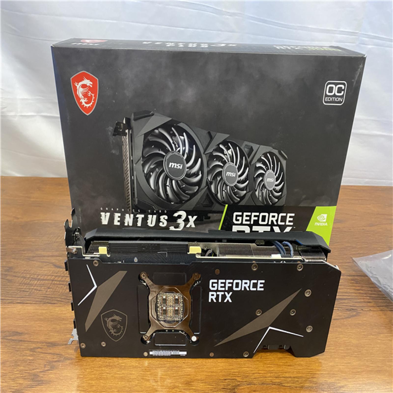 AS-IS MSI NVIDIA GeForce RTX 3080 Ventus 3X Plus LHR Overclocked Triple Pack 12GB GDDR6X PCIe 4.0 Graphics Card