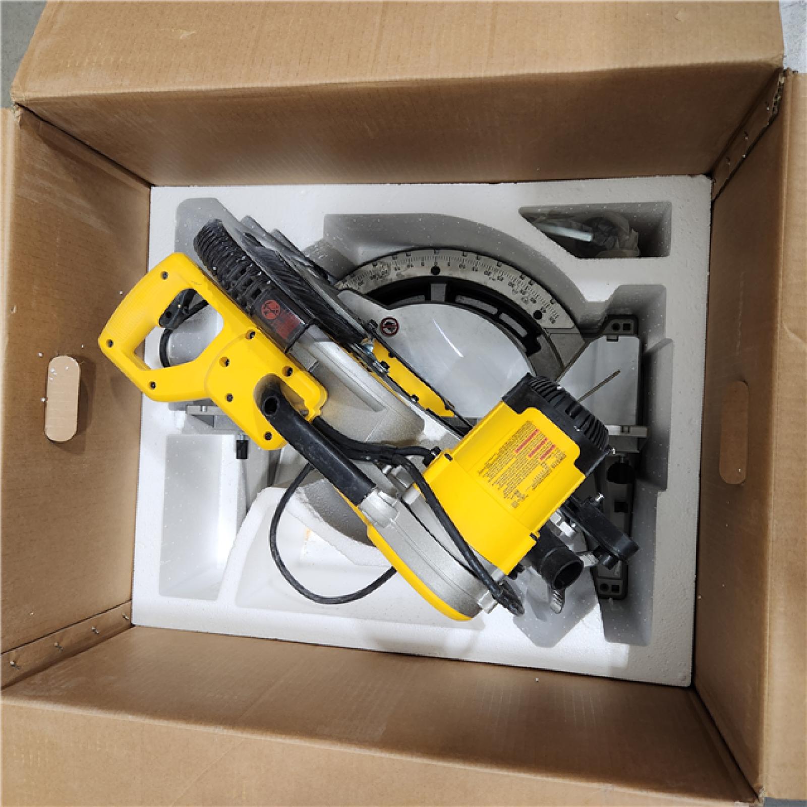 As-Is- DeWalt 15 Amp Corded 12 in. Compound Double Bevel Miter Saw