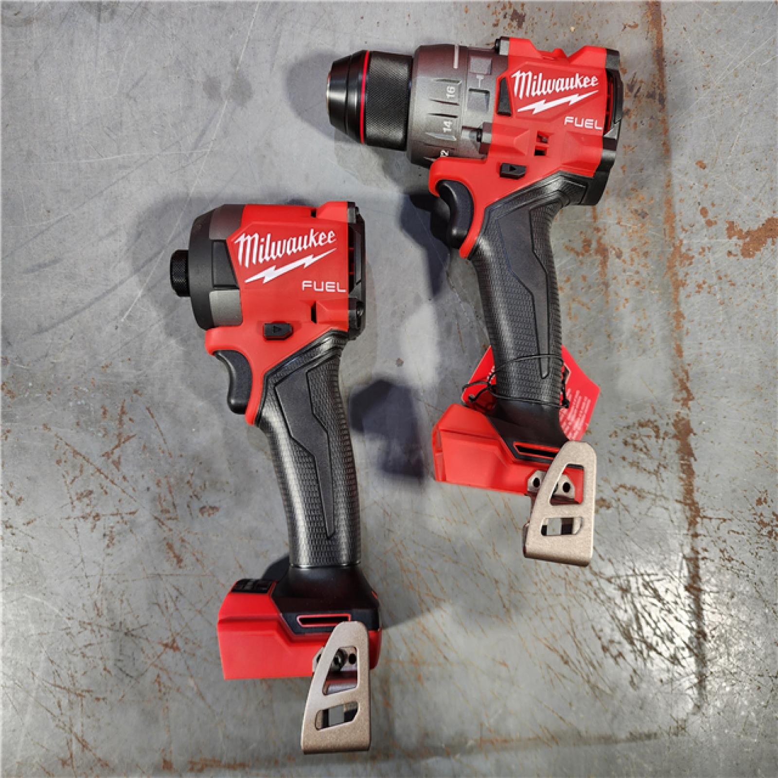 HOUSTON LOCATION - AS-IS (APPEARS LIKE NEW) Milwaukee M18 FUEL 18V Lithium-Ion Brushless Cordless Hammer Drill and Impact Driver Combo Kit (2-Tool) with 2 Batteries