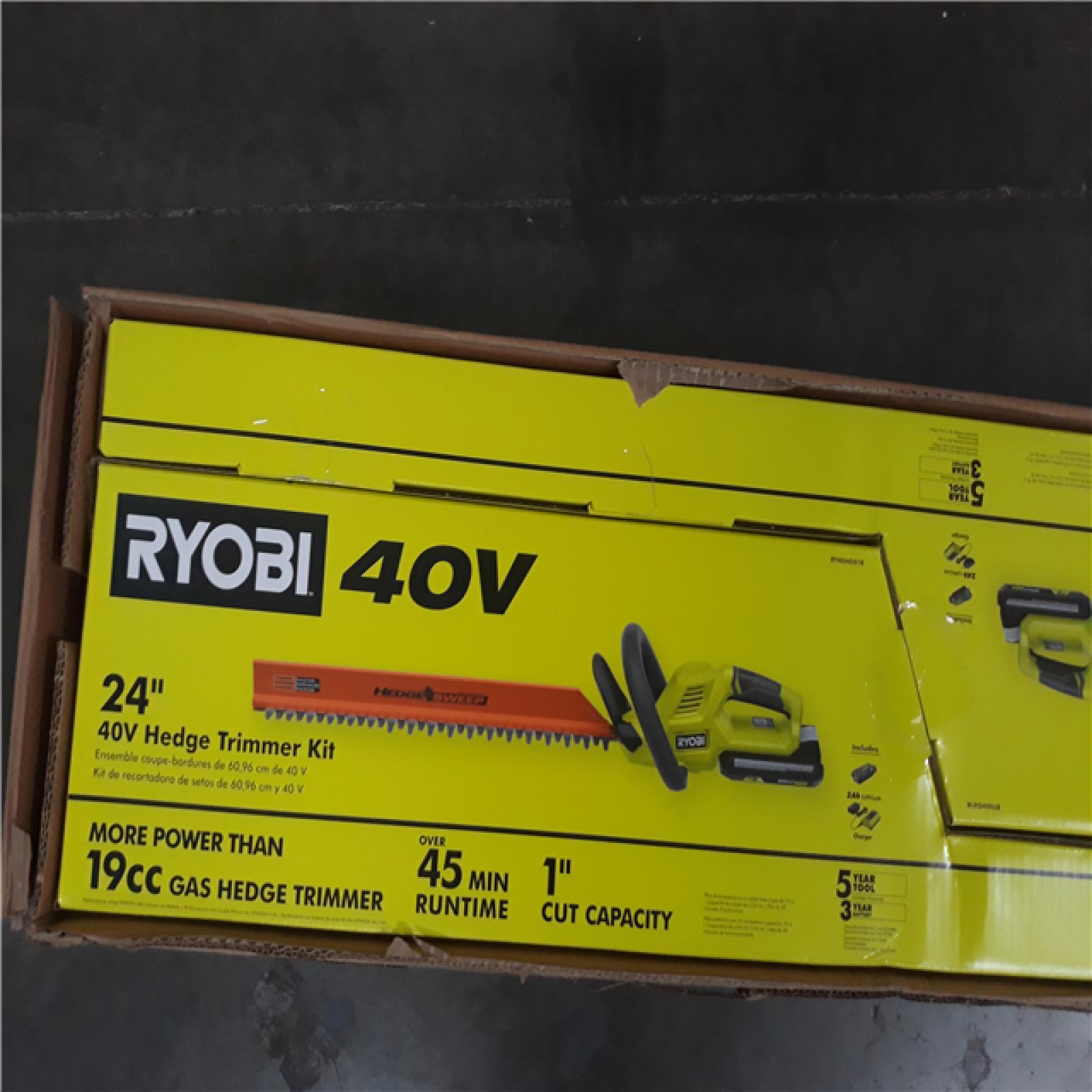 California NEW Ryobi 40V Hedge Trimmer Kit 24 (2 Boxes) 