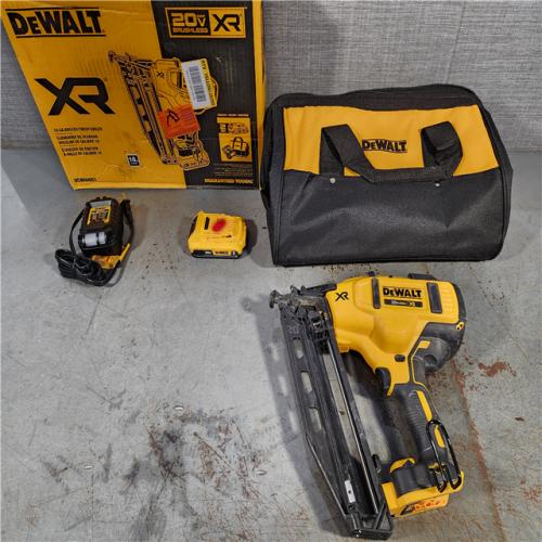 HOUSTON LOCATION - AS-IS DeWalt DCN660D1 20V 16 Gauge Cordless Angled Finish Nailer Kit W/ 2Ah Battery