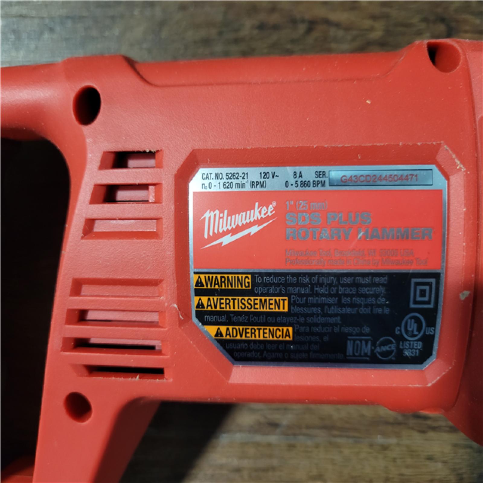 CALIFORNIA AS-IS MILWAUKEE 1 SDS PLUS ROTARY HAMMER