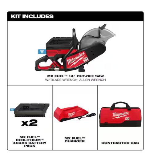 NEW! - Milwaukee MX FUEL Lithium-Ion Cordless 14 in. Cut Off Saw Kit with (2) Batteries and Charger