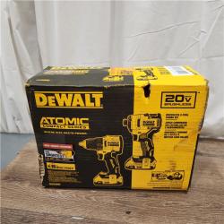 AS-IS DEWALT ATOMIC 20-Volt MAX Lithium-Ion Cordless Combo Kit (2-Tool) with (2) 2.0Ah Batteries, Charger and Bag