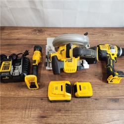 AS-IS DeWalt 20V MAX PowerStack Brushless Cordless (3-Tool) Combo Kit