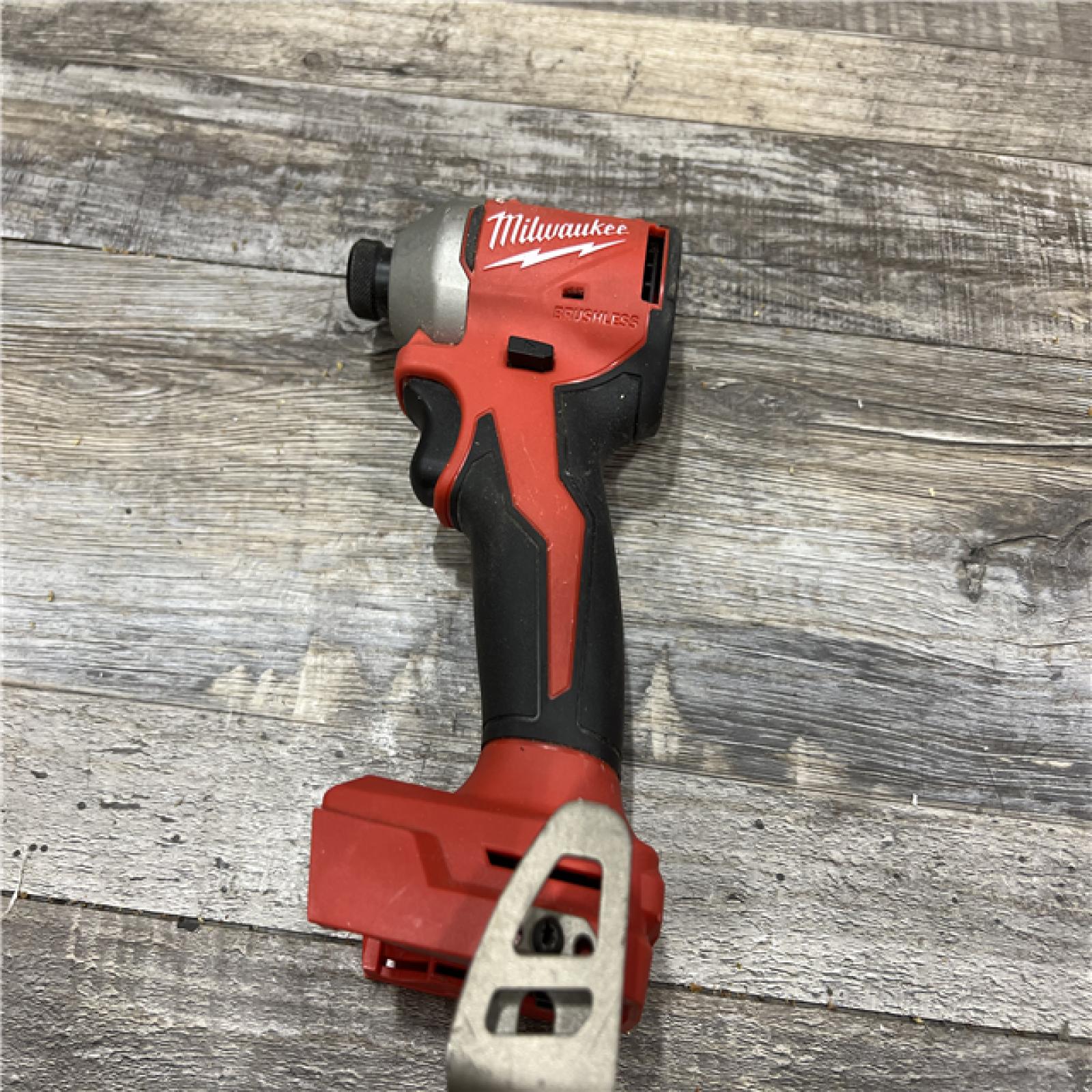 AS-IS MILWAUKEE M18 18-Volt Lithium-Ion Brushless Cordless Combo Kit (4-Tool) with 2-Batteries, 1-Charger and Tool Bag