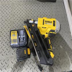 Houston location AS-IS Dewalt 20V Li-Ion Cordless Brushless 2-Speed 30Â° Paper Collated Framing Nailer Kit DCN692M1