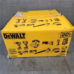 HOUSTON LOCATION - AS-IS (APPEARS LIKE NEW) DEWALT 20-Volt Max Lithium-Ion 10-Tool Cordless Combo Kit with Two 2.0 Ah Batteries, Charger and 2 Bags