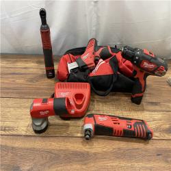 AS-IS MILWAUKEE M12 12V Lithium-Ion Cordless Combo Kit (5-Tool)