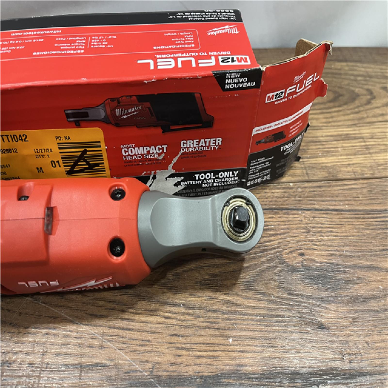 AS IS Milwaukee 2566-20 M12 FUEL Brushless Lithium-Ion 1/4 in. Cordless High Speed Ratchet (Tool Only)