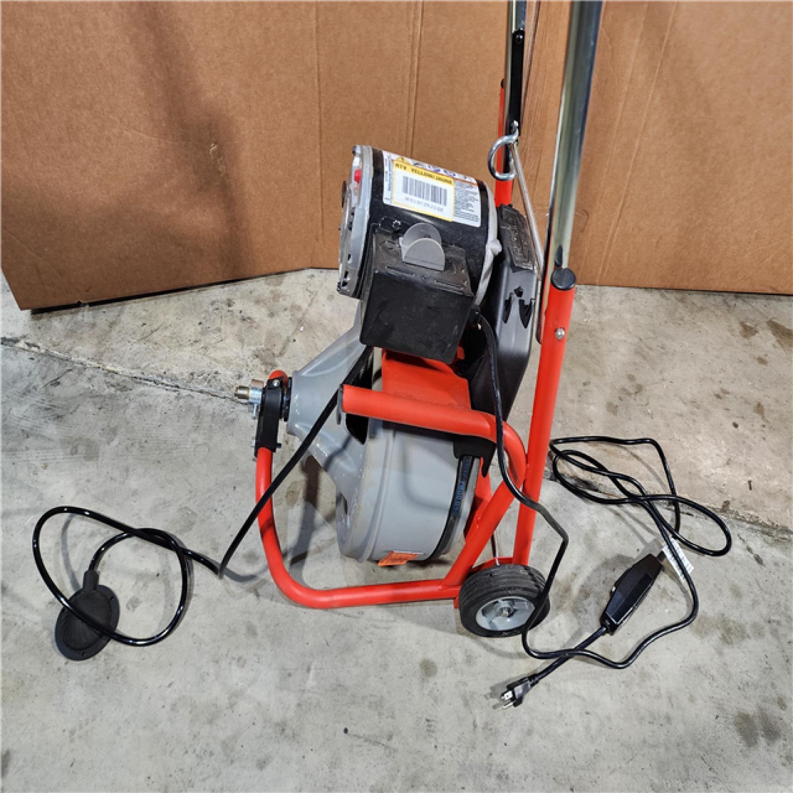 HOUSTON LOCATION - AS-IS Ridgid 26998 K-400 Drum Machine with C-45 IW Cable Gloves