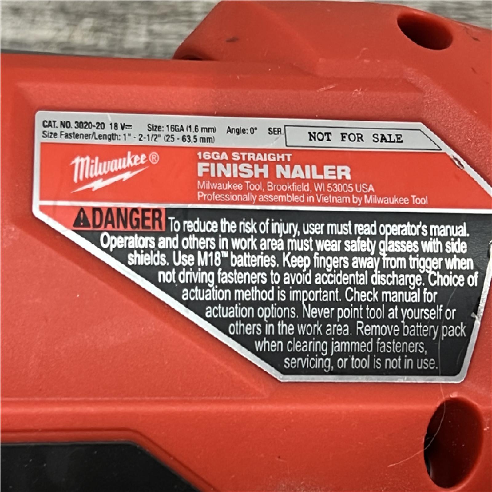 AS-IS Milwaukee Tool Cordless Finish Nail Gun 18 V 3020-20