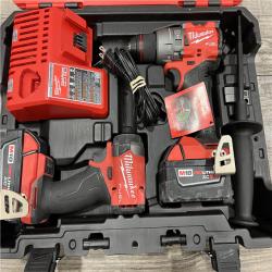 AS-IS Milwaukee M18 FUEL 18V Lithium-Ion Brushless Cordless Hammer Drill and Impact Driver Combo Kit (2-Tool) with 2 Batteries