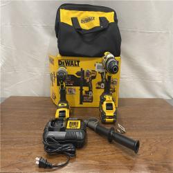 AS-IS DEWALT 20V MAX Cordless Brushless Hammer Drill/Driver 2 Tool Combo Kit with FLEXVOLT ADVANTAGE