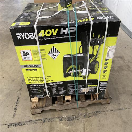 Houston Location - AS-IS Ryobi 24'' 40v Cordless Snow Blower Kit