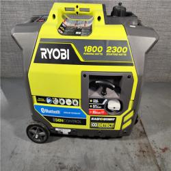 HOUSTON LOCATION - AS-IS RYOBI 2,300-Watt Recoil Start Bluetooth Super Quiet Gasoline Powered Digital Inverter Generator with CO Shutdown Sensor