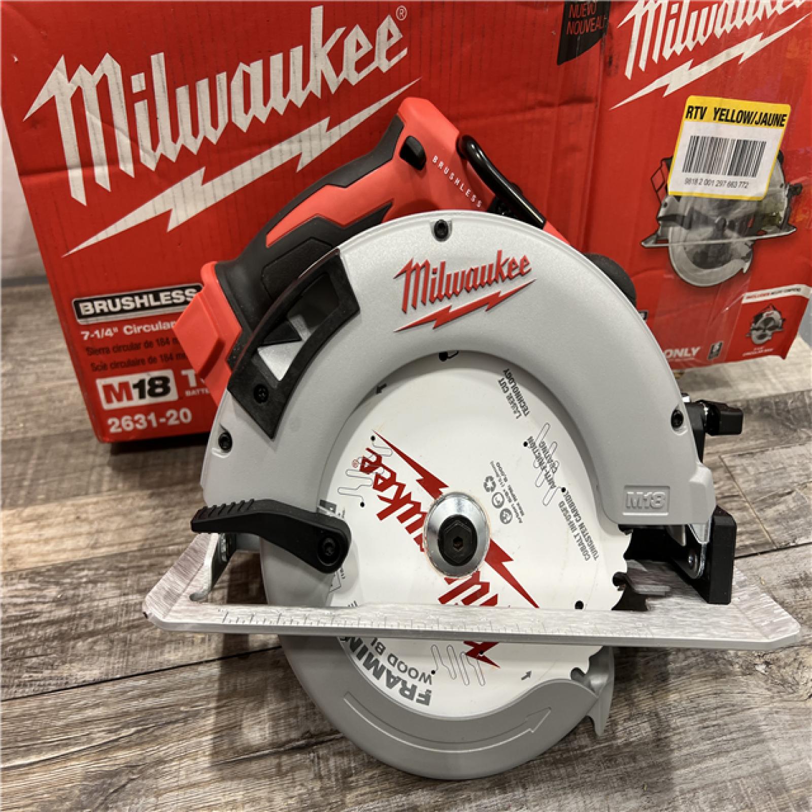 AS-IS Milwaukee M18 7-1/4  18V Brushless Circular Saw 2631-20 (Bare Tool)