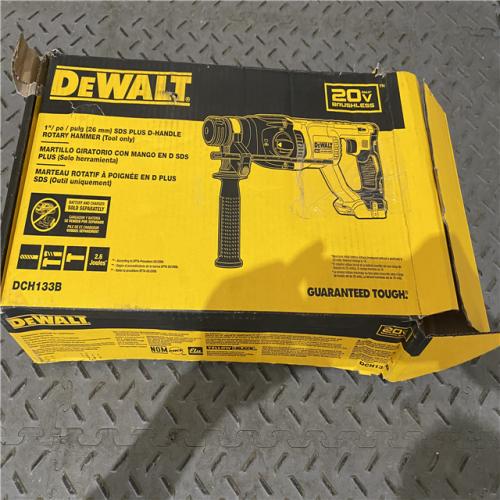 Houston location AS-IS DEWALT 20V MAX Cordless Brushless 1 in. SDS Plus D-Handle Concrete and Masonry Rotary Hammer (Tool Only)