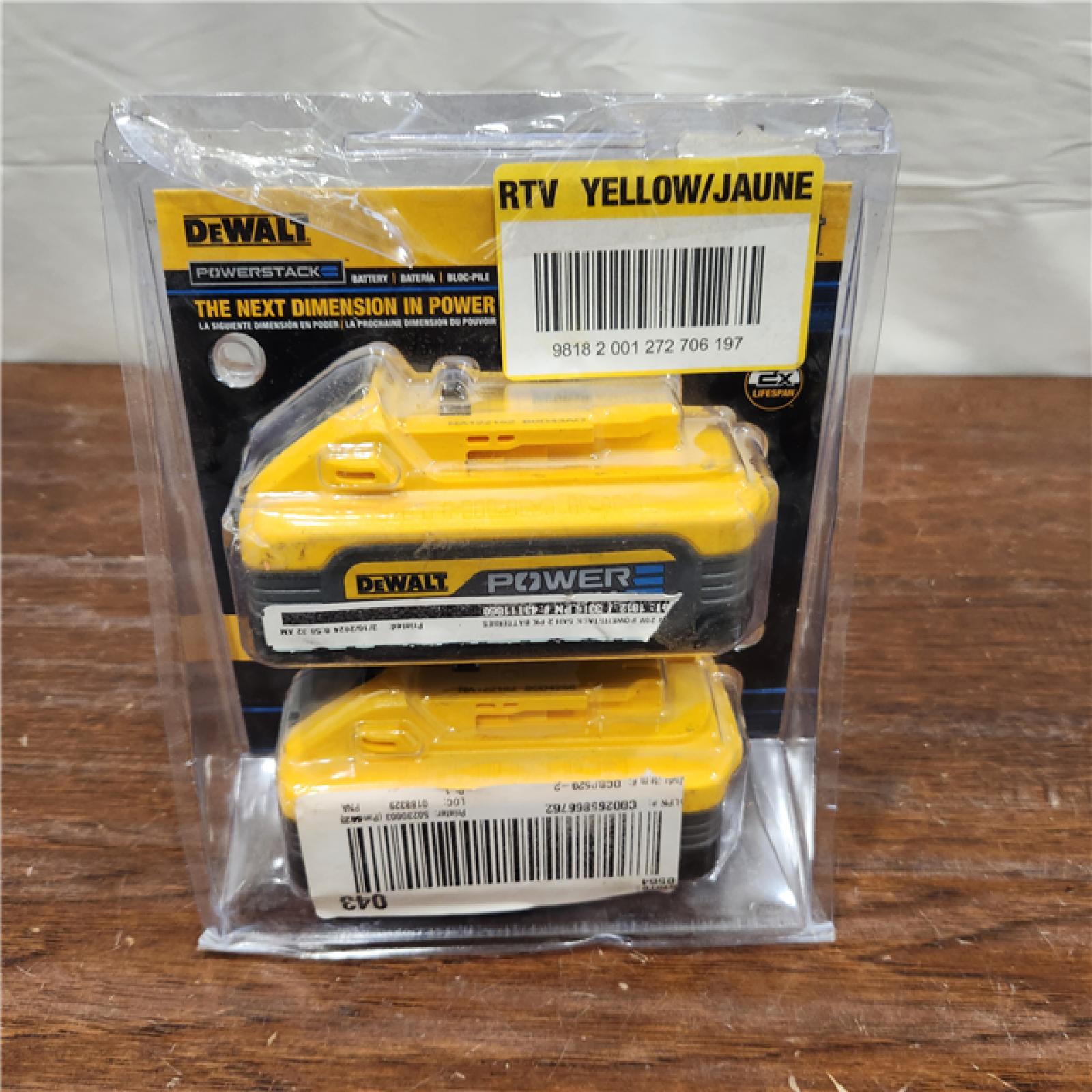 AS-IS DeWalt POWERSTACK 5AH BATTERY 2 - PACK