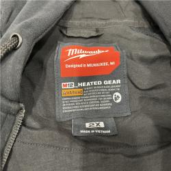 AS-ISMilwaukee 2X-Large M12 12-Volt Lithium-Ion Cordless Black Heated Jacket Hoodie Kit