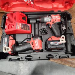 AS-IS M18 FUEL 18V Lithium-Ion Brushless Cordless Hammer Drill and Impact Driver Combo Kit (2-Tool) with 2 Batteries