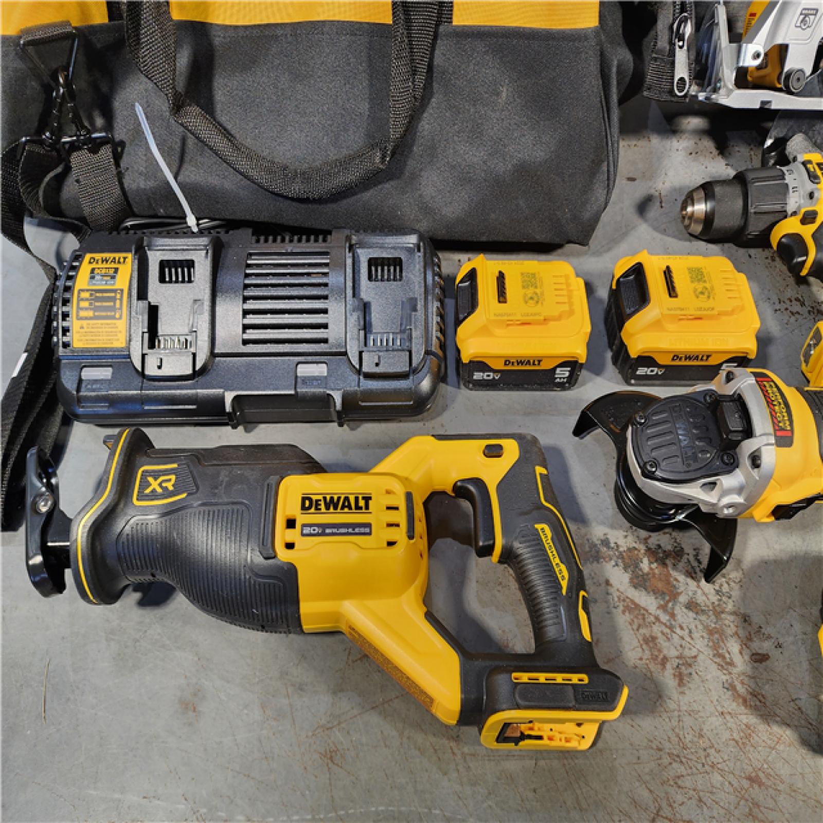 HOUSTON LOCATION - AS-IS DEWALT 20V 6-TOOL COMBO KIT W (2) BATTERY & CHARGER