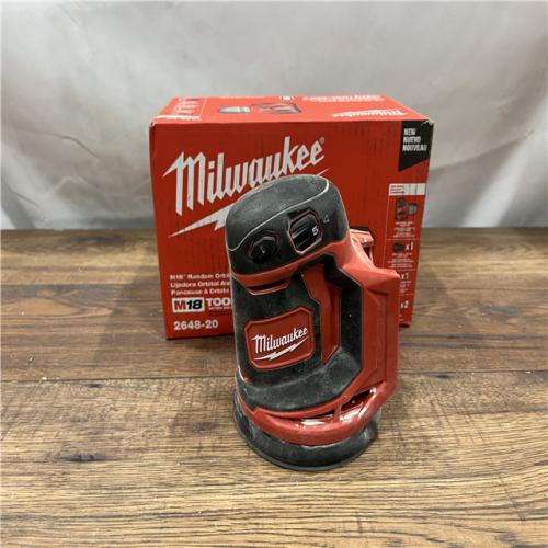 AS-IS Milwaukee M18 18V Lithium-Ion Cordless 5 in. Random Orbit Sander (Tool-Only)