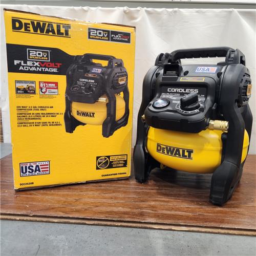 AS-IS DEWALT 20V MAX* 2-1/2 Gal. Brushless Cordless Air Compressor