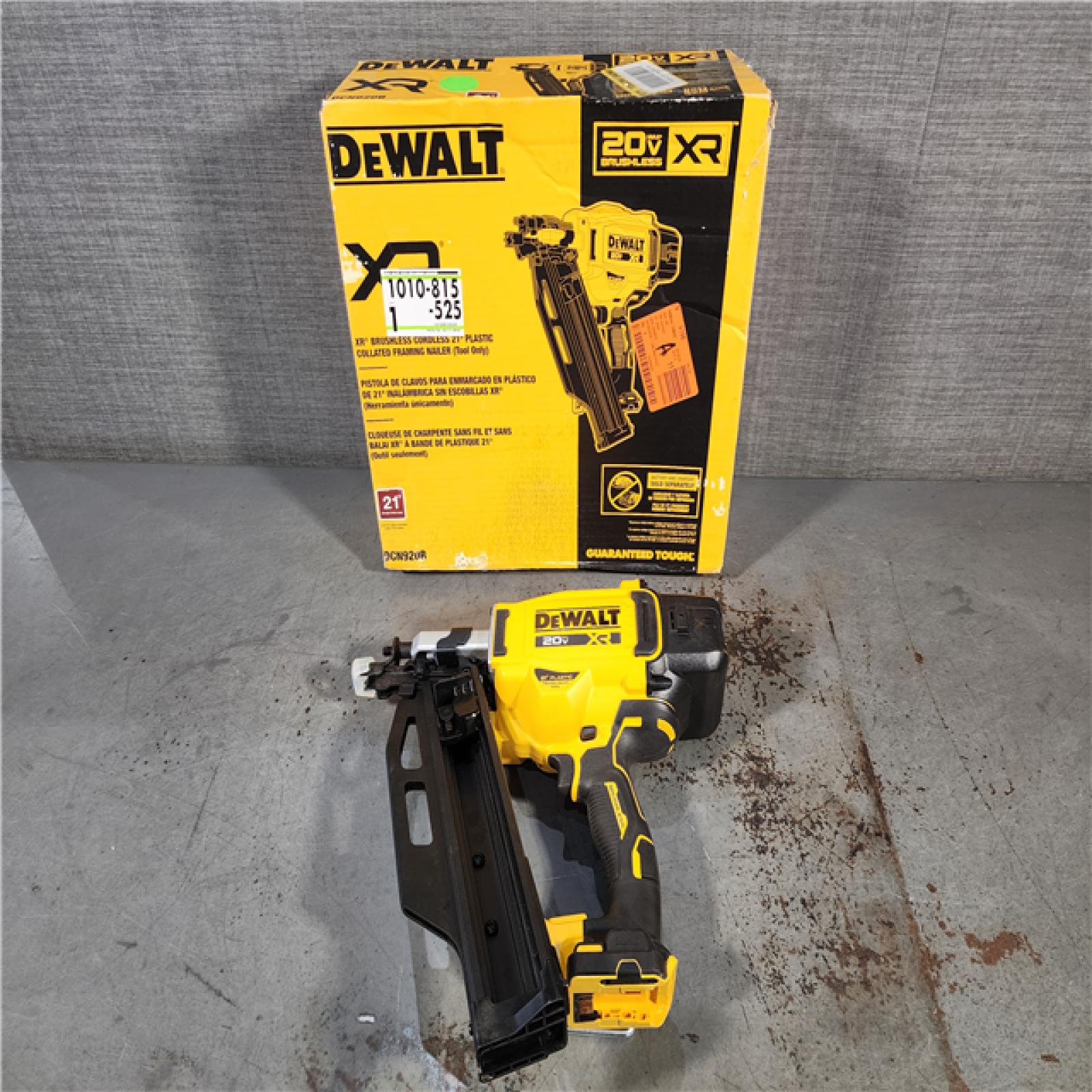 HOUSTON LOCATION - AS-IS DEWALT 20-Volt 21Â° Cordless Framing Nailer (Tool-Only)