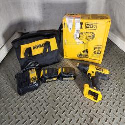 HOUSTON LOCATION - AS-IS 20V MAX Cordless 1/2 in. Drill/Driver, (2) 20V 1.3Ah Batteries, Charger and Bag