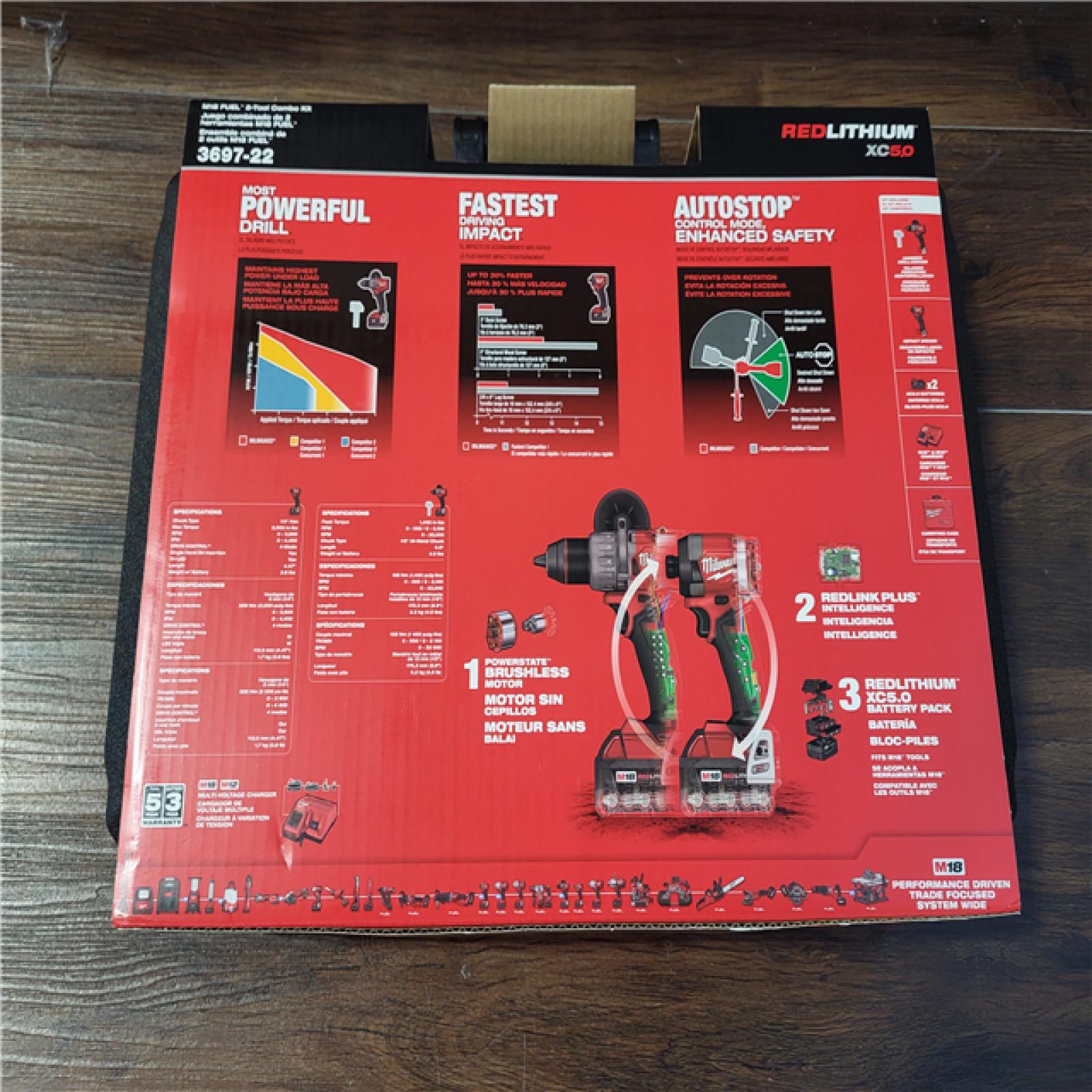 CALIFORNIA NEW MILWAUKEE M18 FUEL 2-TOOL COMBO KIT(BATTERIES AND CHARGER INCLUDED)