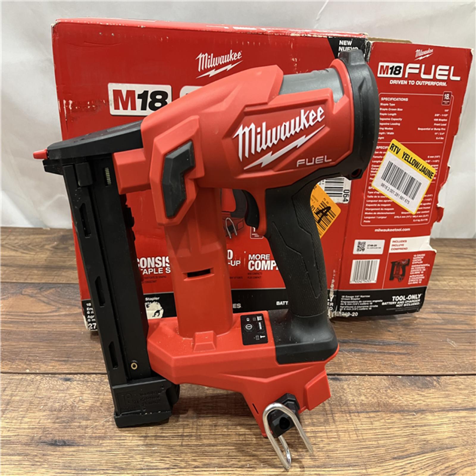 AS IS M18 FUEL 18-Volt Lithium-Ion Brushless Cordless 18-Gauge 1/4 in. Narrow Crown Stapler (Tool-Only)