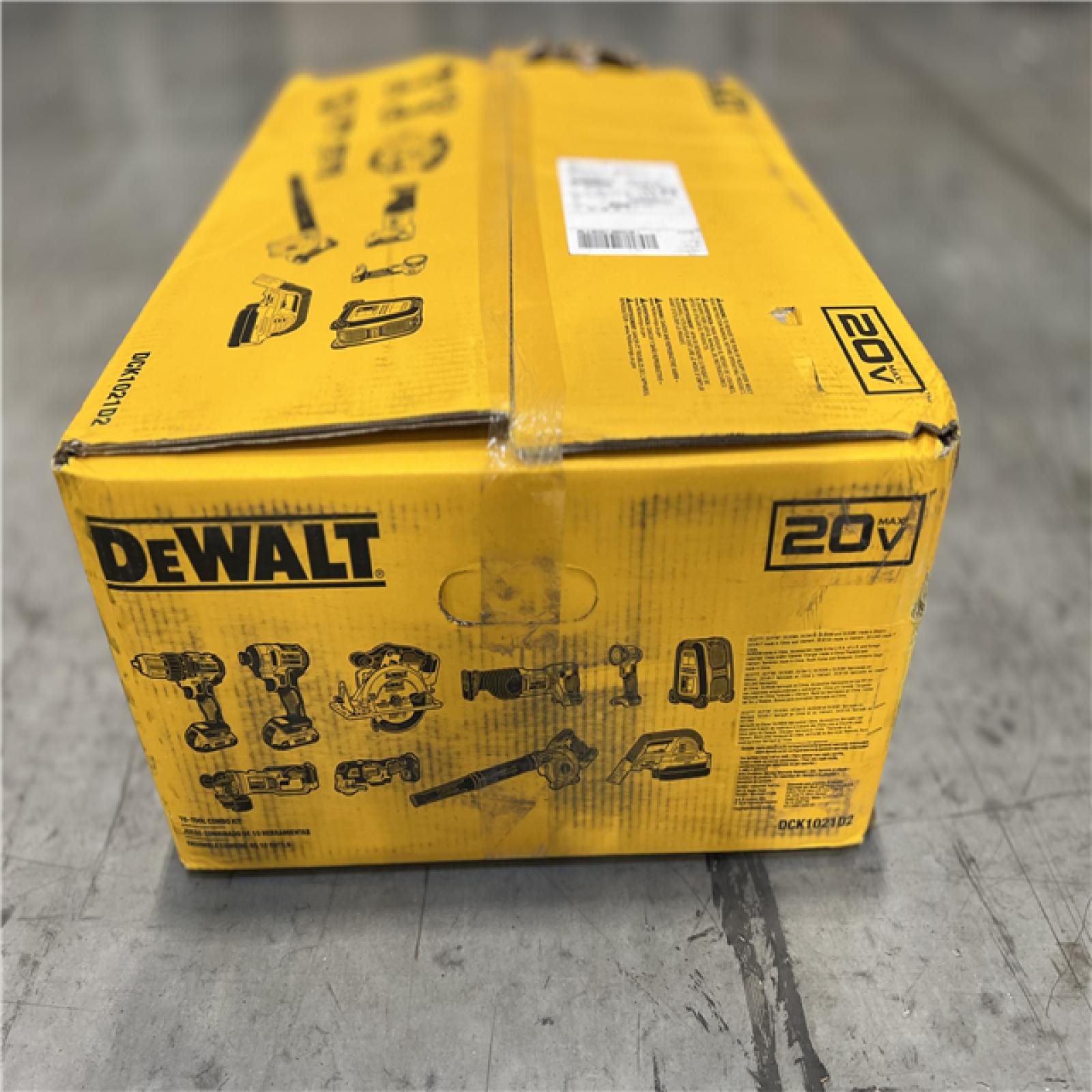 NEW!- DEWALT 20-Volt Max Lithium-Ion 10-Tool Cordless Combo Kit with Two 2.0 Ah Batteries, Charger and 2 Bags