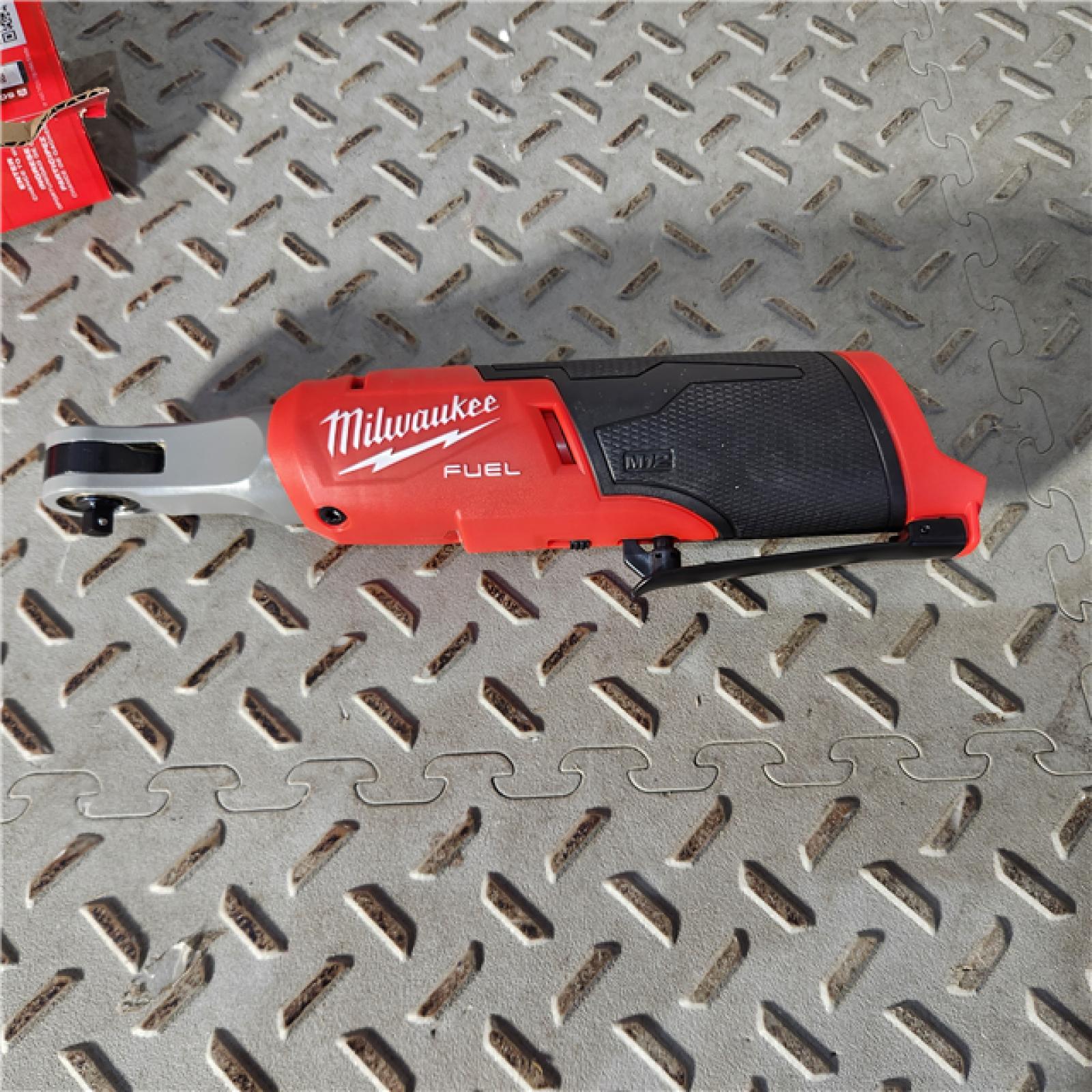 Houston location AS-IS MILUWAKEE M12 FUEL 12V Lithium-Ion Brushless Cordless High Speed 1/4 in. Ratchet (Tool-Only)